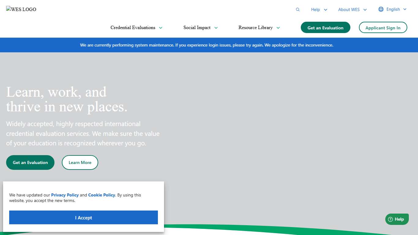 International Credential Evaluation Services NACES Member - WES